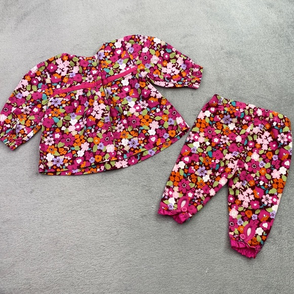 Gymboree Floral Shirt and Matching Pants Size 0-3 Months - Picture 4 of 5